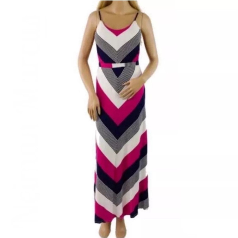 ♥️ Neiman Marcus Multicolored Striped Maxi Dress - Picture 13 of 16